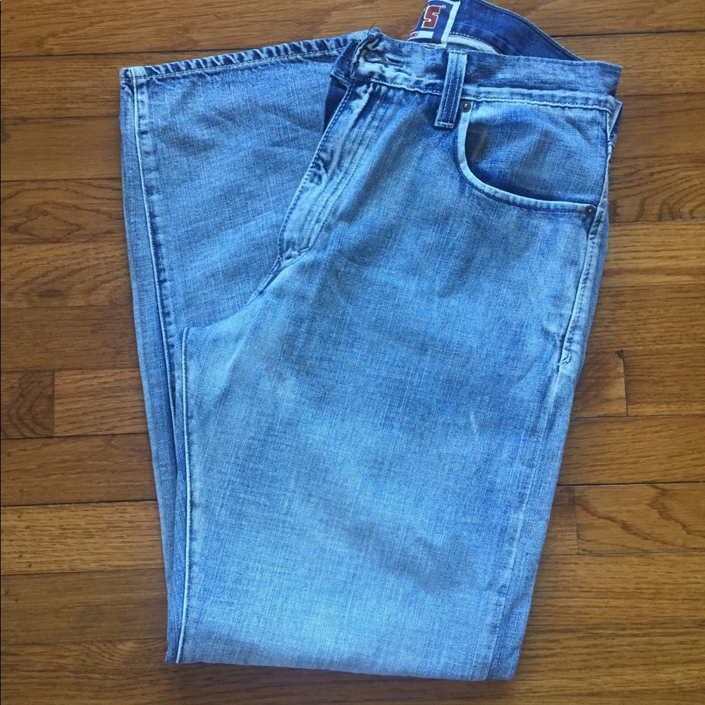 Mens Levi’s 569 Loose Straight Jeans Acid Wash